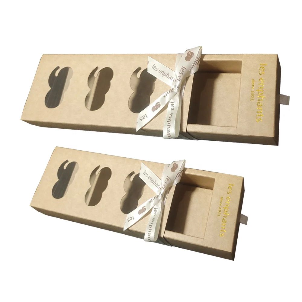 Custom Design Printed Kraft Paper Boxes With Window Cardboard Paper Boxes For Packaging