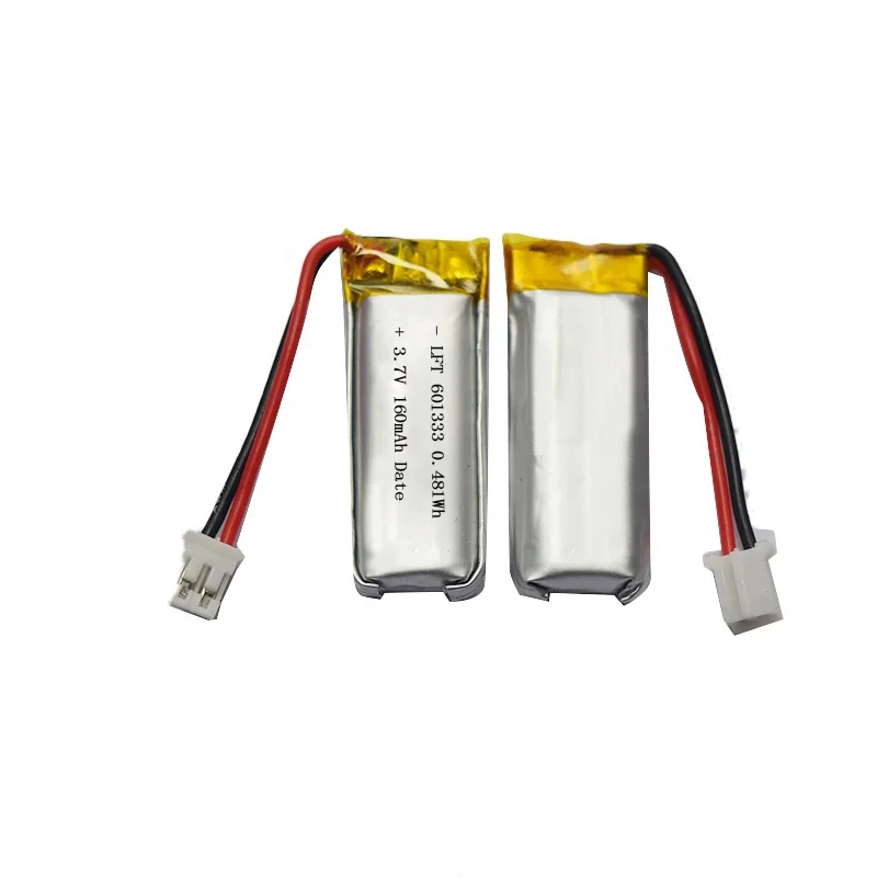 Factory supply 701333 601333 batrei 3.7v 160mah 165mah rechargeable battery 10C for e-cigarette Vape lighter