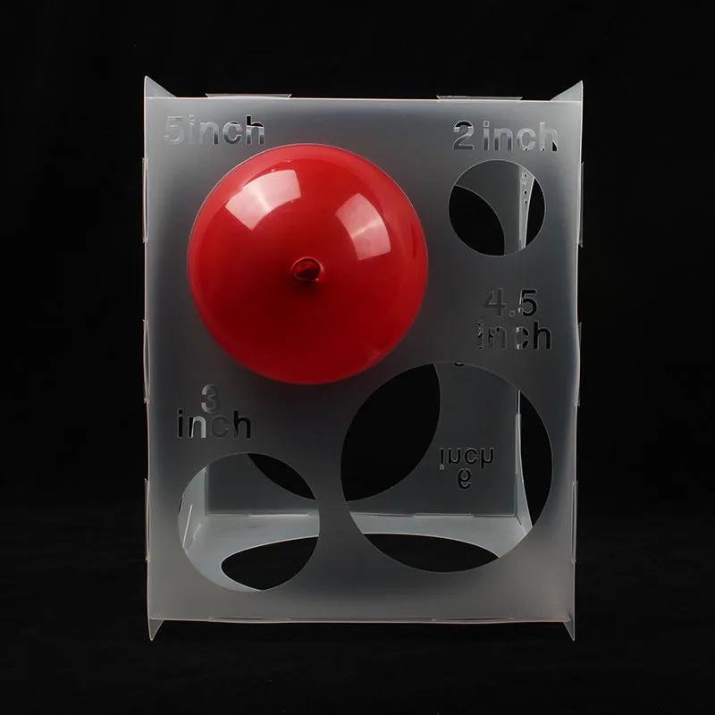 11 Holes Collapsible Plastic Balloon Sizer Box Cube, Balloon Size Measurement Tool for Balloon Decorations