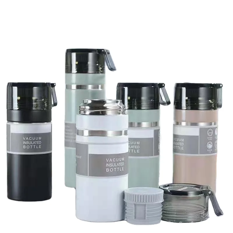 473ml 710ml Foreign sports 304 stainless steel insulation gradient color coffee straight body gift kettle big thermos for water