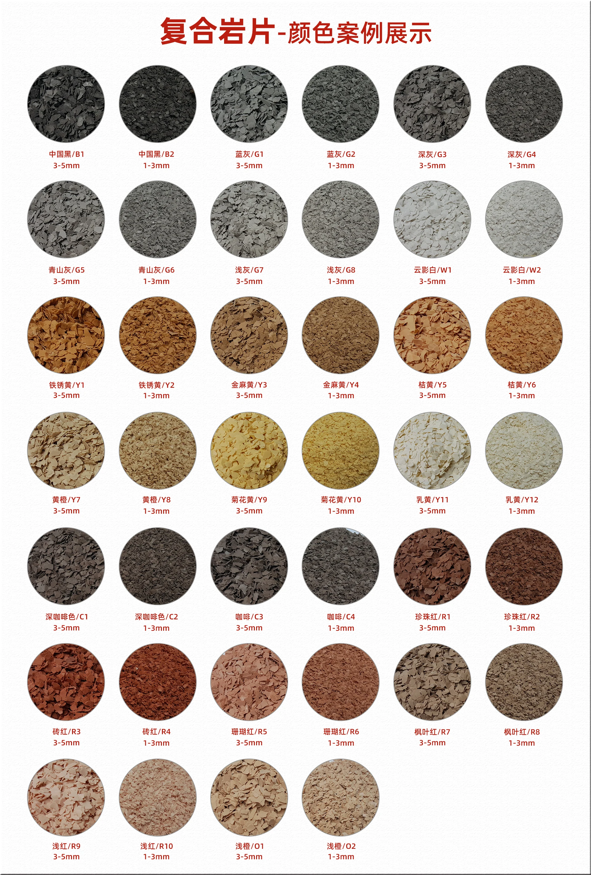 Wholesale Composite rock sheet/flakes for stone-like coating or floor paint