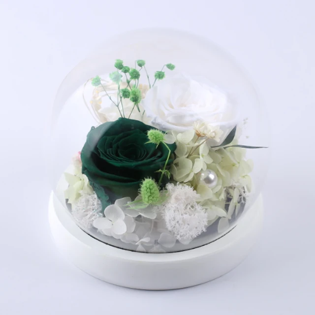 
Immortal flower love preservation eternal rose head long lasting stem preserved roses In glass box gift dome 2021 