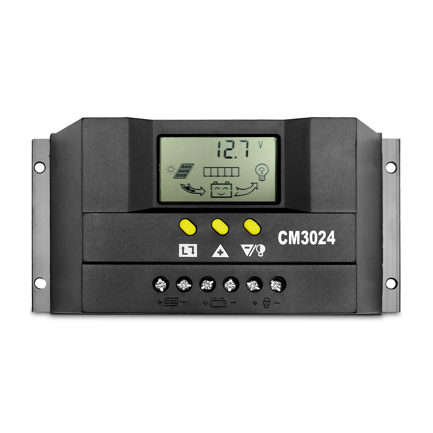 Контроллер заряда солнечной батареи CM3024 12 В 24 30 А с ЖК-дисплеем регулятор напряжения тока ШИМ умный энергии для системы