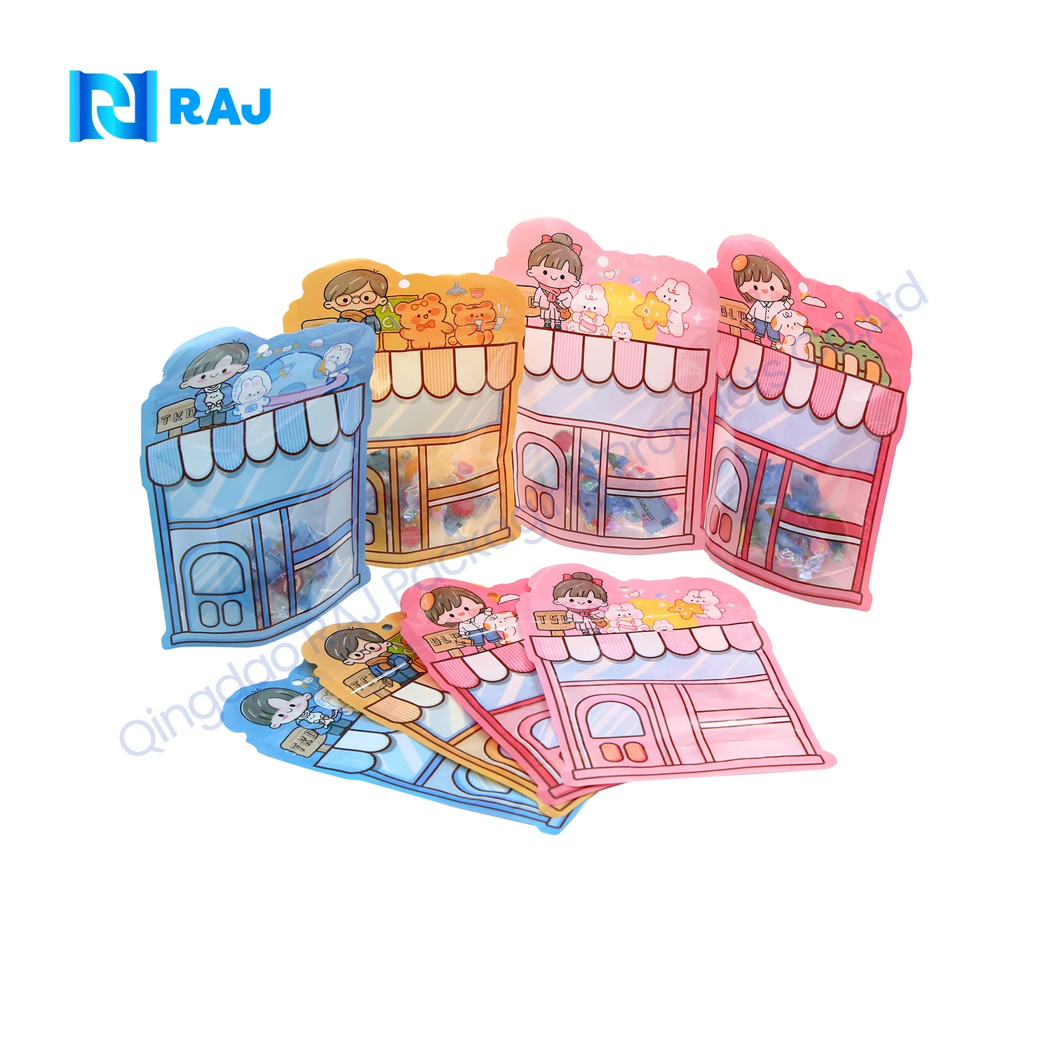 Supplier food snack sachet transparent recycled plastic bag custom packaging unique special shape die cut 3.5g mylar bag