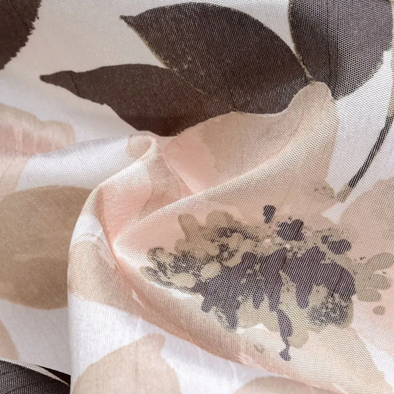 Bindi Custom Handmade Curtain Decoration Patchwork Three Colors Flower Print Window Decorative Curtain