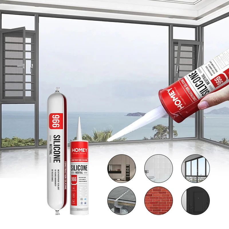 Homey Neutral Weather Resistance Structural Silicone Sealant Adhesives for Aluminium Window