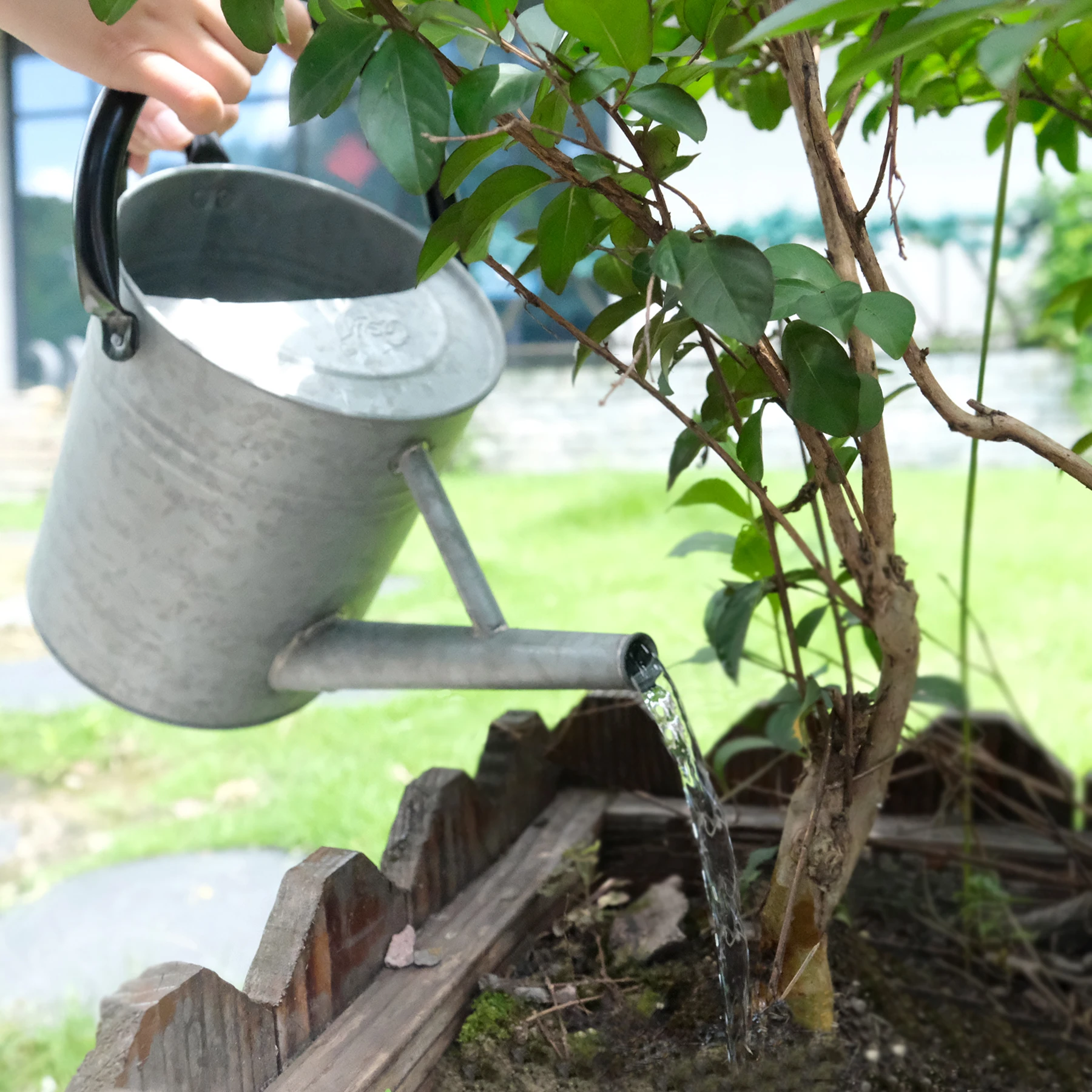 Cesun 1 Galon оцинкованная цинковая металлическая Лейка для улицы винтажная Старинная Мода
