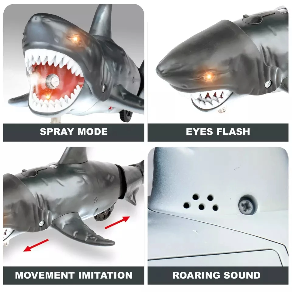 Simulation Shark Swimming Fish Rc Toy 2.4g 4ch Remote Control Shark Underwater Electric Animals Toy For Kid Remote Control Shark