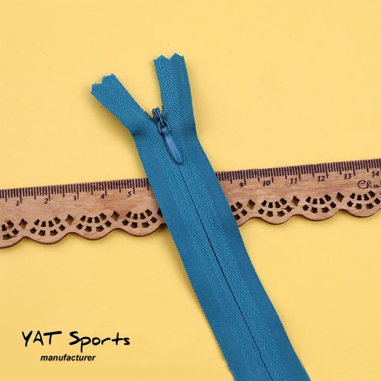 Высококачественная невидимая Натяжная цепочка цветные молнии для одежды по индивидуальному заказу