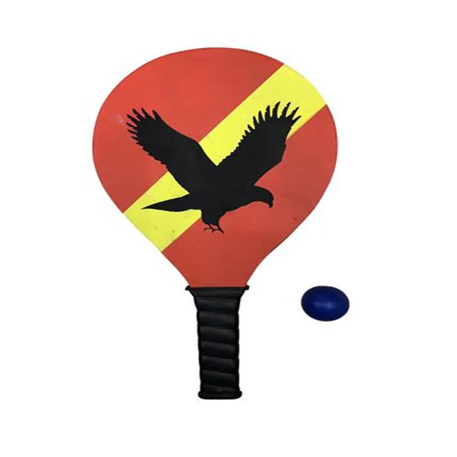 Promotional cheap price wooden paddle tennis racket