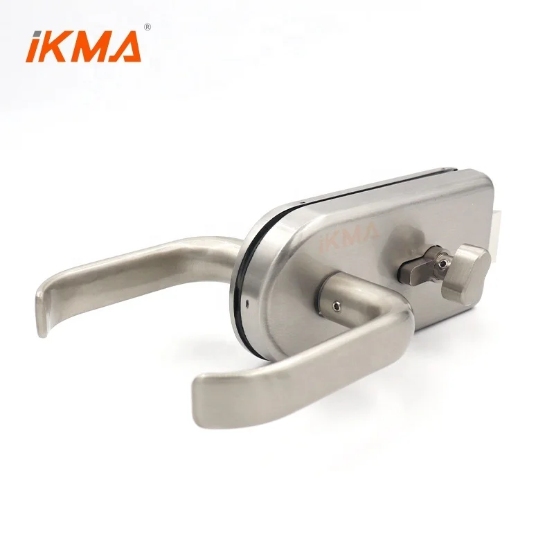 Modern design office entrance stainless steel 304/201 swing oval with key handle door lock