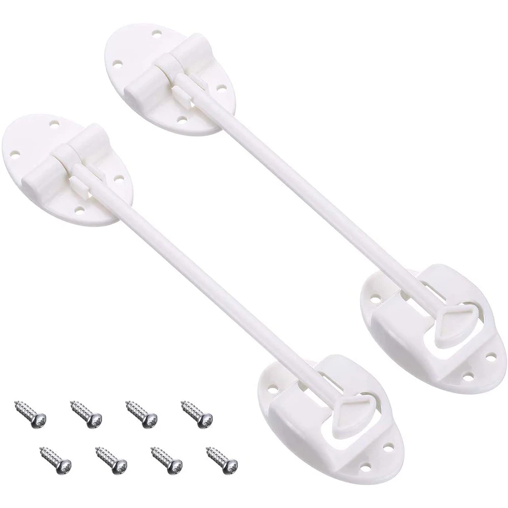  H10317 2-Pack T-Style 6in. Дверная защелка держатель и захват с фурнитурой для трейлера RV Motor Home грузовой прицеп белый