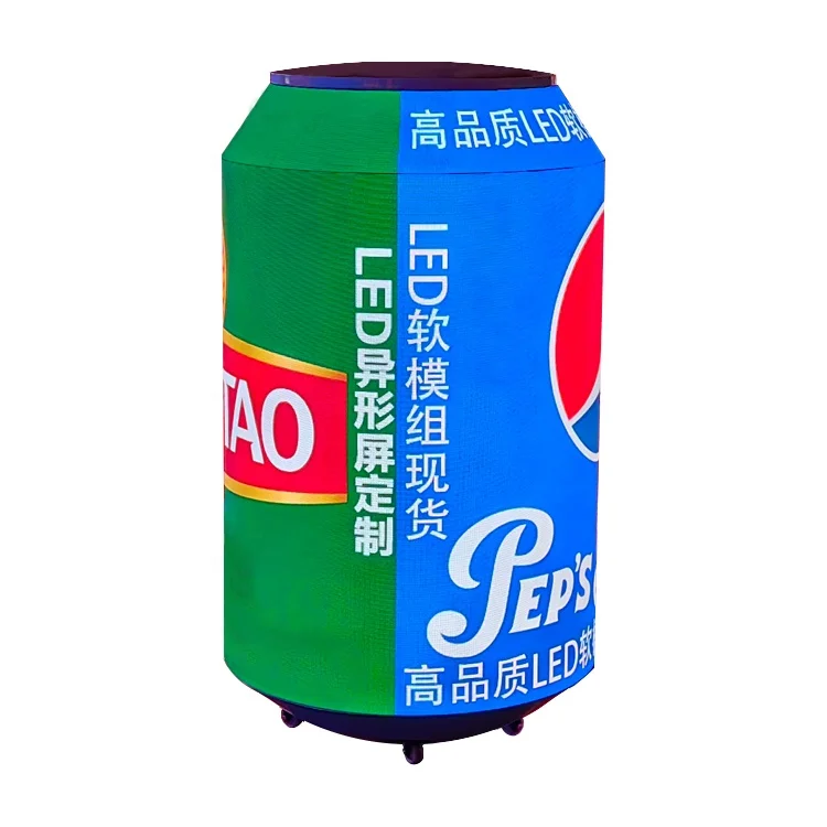 Customized Shape Arc Led Screen Cylindrical Led Display Flexible hd Video Led Display