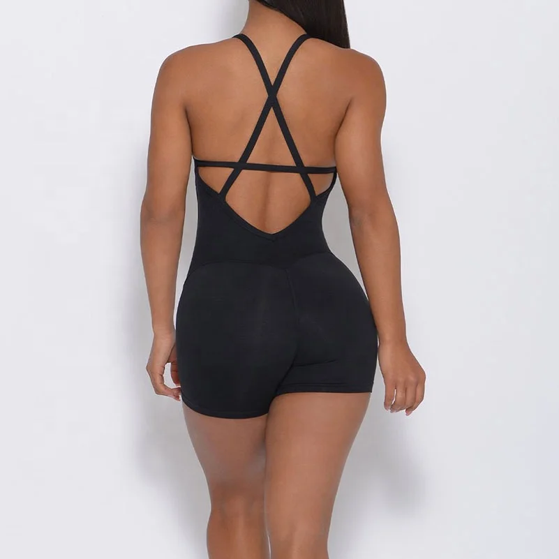 New Arrival Women One Piece Bodysuit Jumpsuit Yoga Gym Fitness Bodysuit For Women