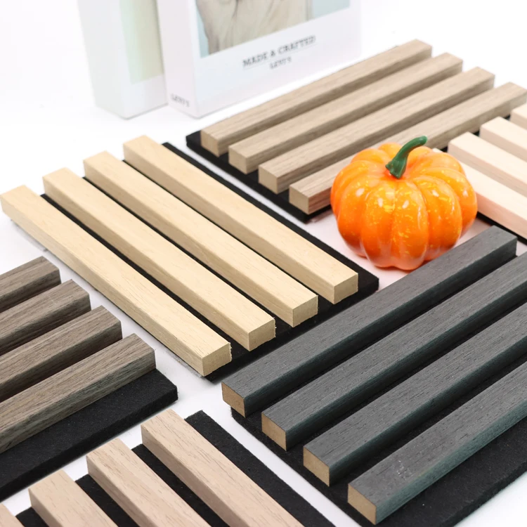 High Quantity Wood Wall Panels Interior Home Soundproof Acoustic Wall Panels For Studio Supermarkets Decoration Slat Panels