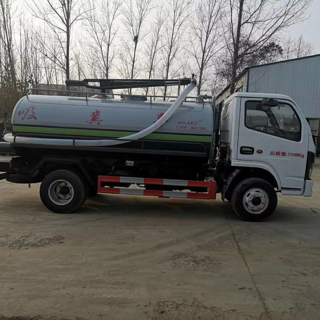 Agricultural vacuum suction truck, diesel motor suction truck, three wheeled manure transport vehicle