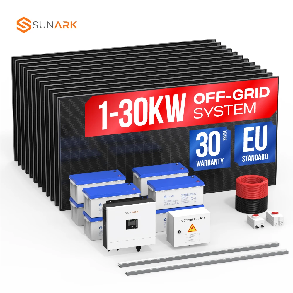Комплект Sunark 5 кВт гибридная система солнечной энергии 1 3 15 30 солнечная панель для дома