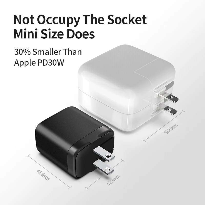 IPhone13 Charger 33W Max PD30W+QC3.0 Fast Charging A+C Wall Charger For Smart Phones