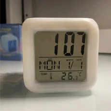 Hot Sale Approved Sublimation Blanks LED Alarm Clock with Different Colors Changing