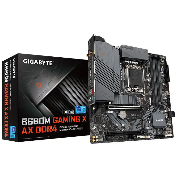GIGABYTE B660M GAMING X AX DDR4 (rev. 1.x) Motherboard Supports LGA 1700 Socket 12th Gen Intel CPU Micro ATX Gaming Motherboard