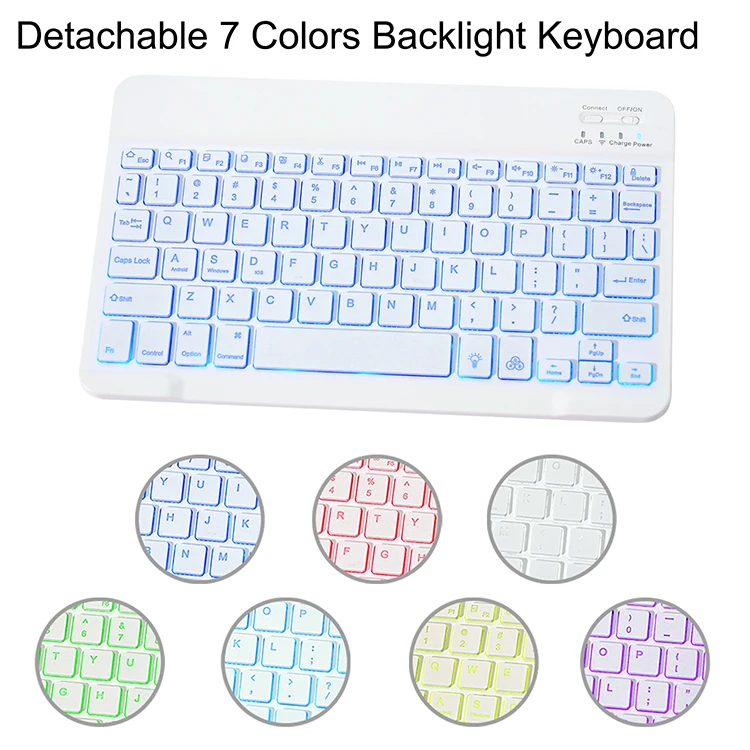 For iPad 8th Generation Keyboard Case 2020 10.2 Inch 7th Generation Air 3 Pro 10.5 Compatible With 7 Color Backlit