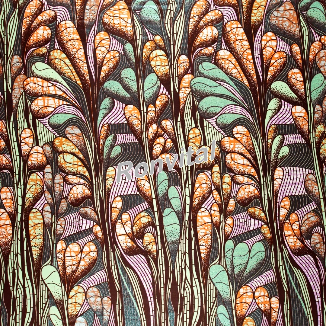 Factory direct sale woodine super deluxe wax fabric/ Made to order fashion fabric pearl powder printing wax fabric