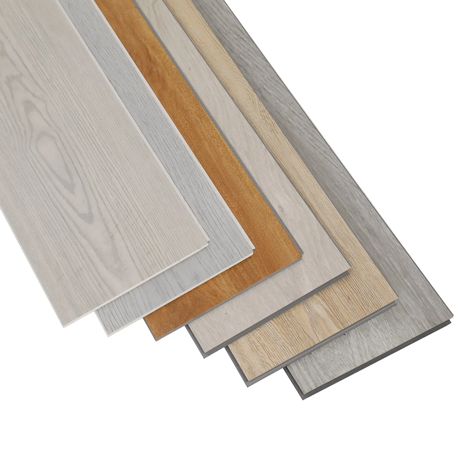 Luxury vinyl top layer durable fireproof click lock hybrid flooring waterproof pvc spc wood flooring tile 7mm