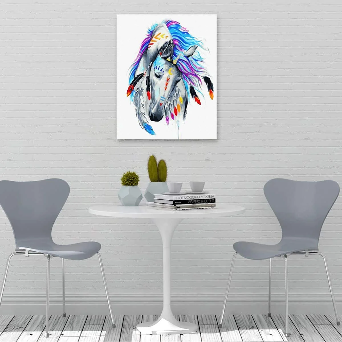JEIKAI  Home Spirit Horse  Picture   Hand  painting Printed Portrait   Paintings animal paint by numbers