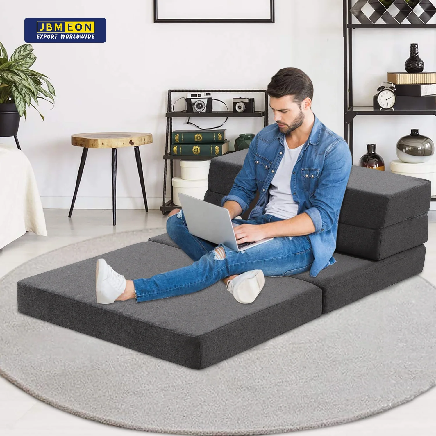 OEM Versatile tri fold Guest Mattress 4 inch Foldable Tatami Foam Portable Mattress in a Box