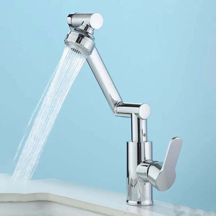 Universal 360 Degree Rotation Electroplating Anti-splash Spout Wash Basin Faucet Tap Bathroom Wash Rotary Bathroom Sink Faucet