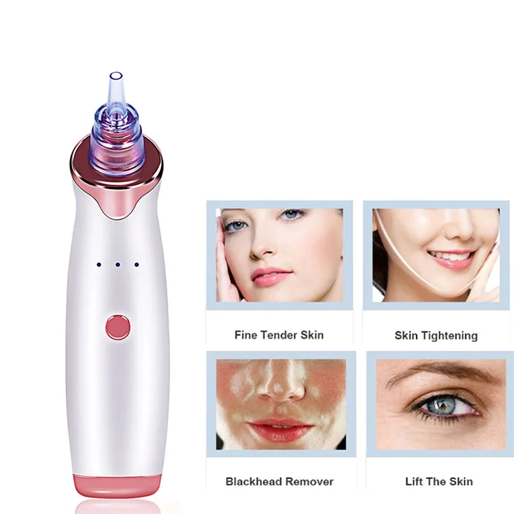 Portable Electric Facial Cleaner Vacuum White Heads Blackhead Powder Remover Machine with Private Label