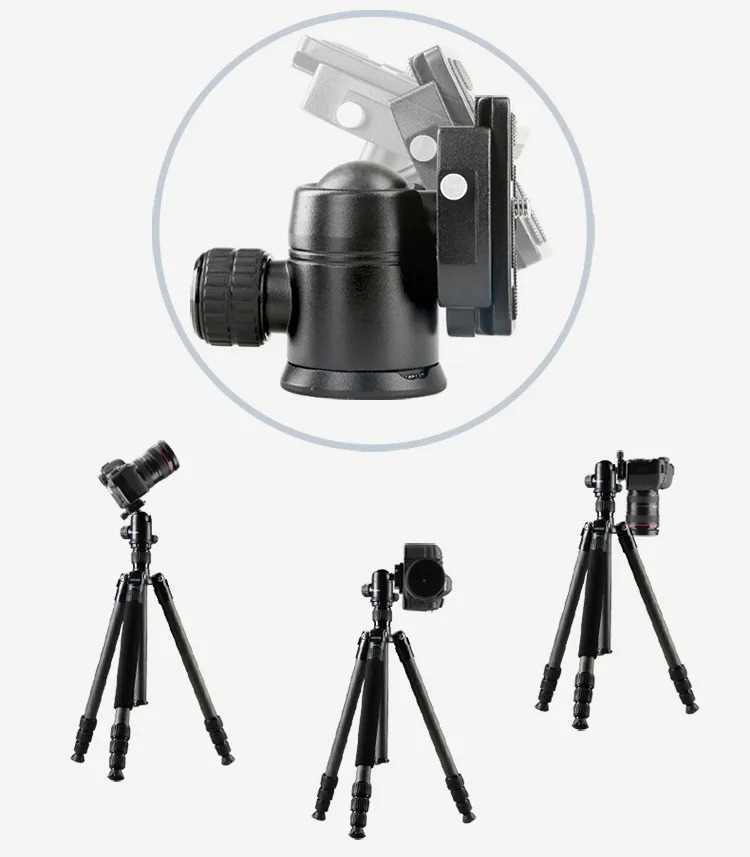 carbon fiber tripod professional tripod monopod 60 inch compact travel ball head tripod for camera phone photography
