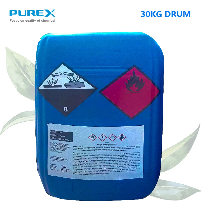 
industrial grade natural msds glacial acetic acid 99.8% price 