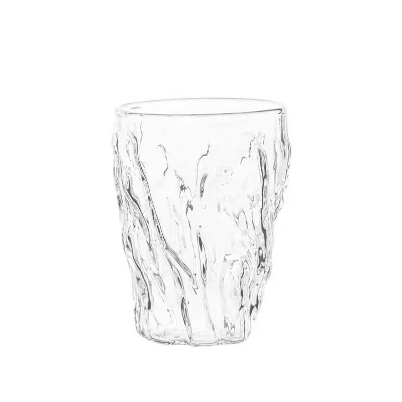 High borosilicate glass water cup with lids and straws,large belly cup, milk cup, heat-resistant glass colored handle cup