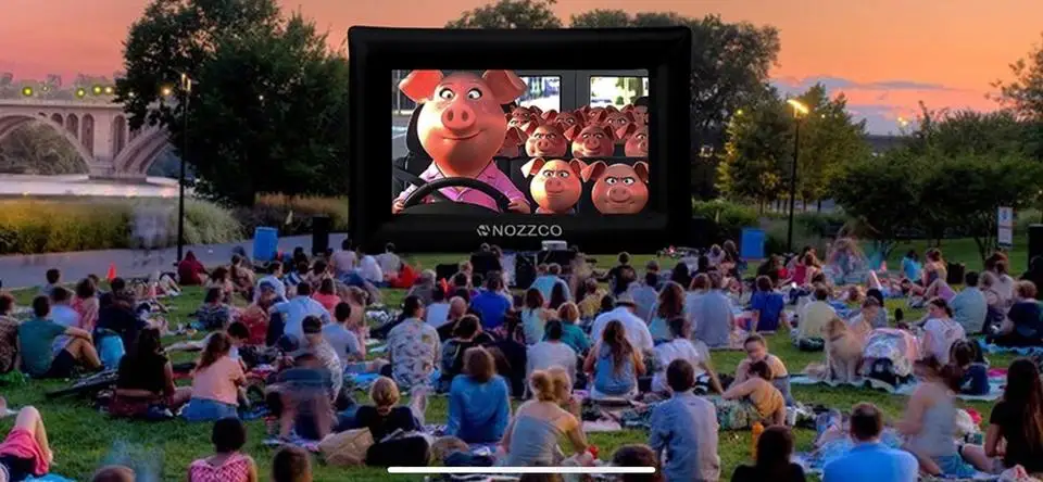 Open Air Cinema Inflatable Movie Screen Blow Up TV Screen Advertising Inflatable Movie Rear Projection