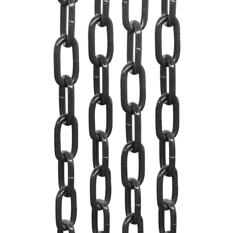 Specializing in the production of G80 alloy steel industrial black roller polished lifting chain 6-32mm