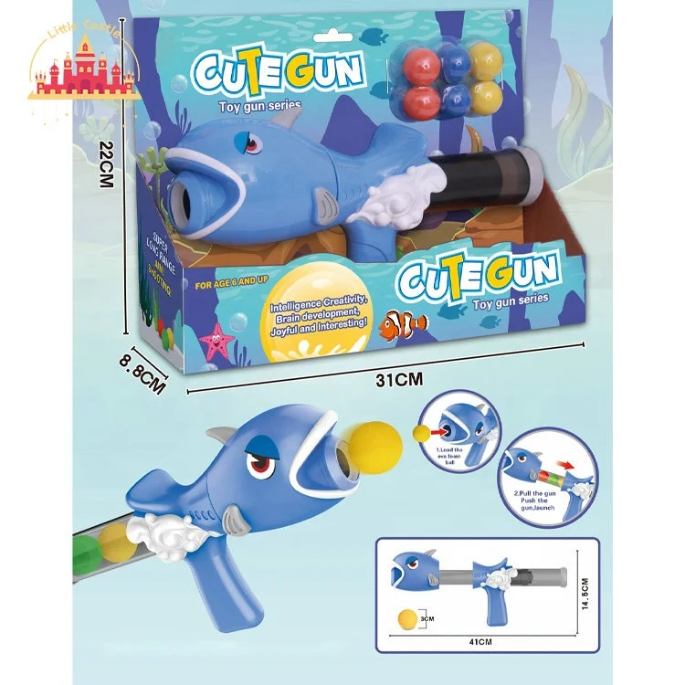2023 Cartoon Ball Bullet Gun Toy Animal Air Powered Shooting Gun Toy For Kids SL01A040