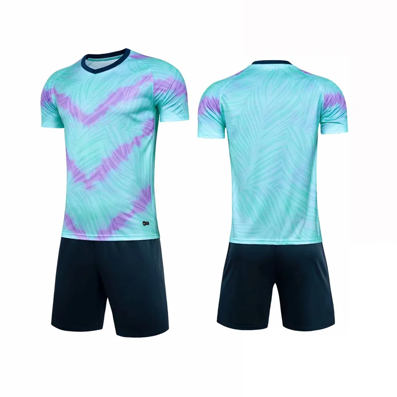High Quality Football Jersey Quick Dry Competition Team Uniform Custom Printed Summer Sportswear Set