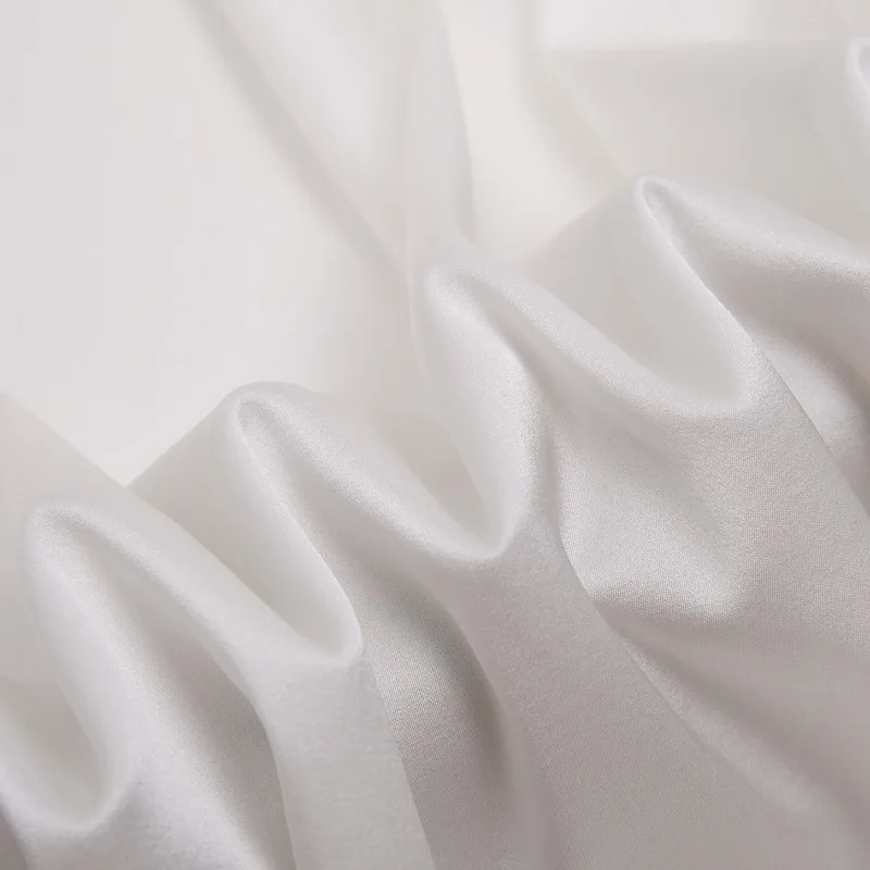Hot-selling 19mm thickness mulberry silk elastic santin plain multi colors spandex fabric for clothes underwear,pajamas