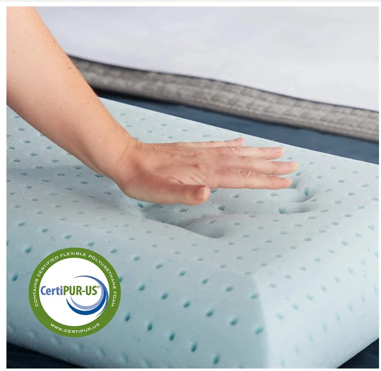 Ventilated Gel Memory Foam Pillow - Washable Cover - Standard Size