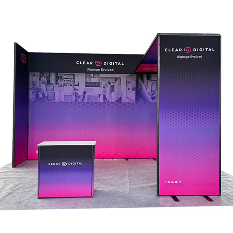 20 x 20 10 x 20 20 x 30 reusable modular easy custom graphic exhibition trade show display booth with tower