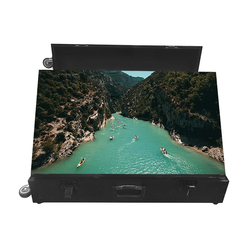 COB mini P1.25 светодиодный дисплей портативный светодиодный видеоплеер 640x480 мм литой алюминиевый шкаф для демонстрации