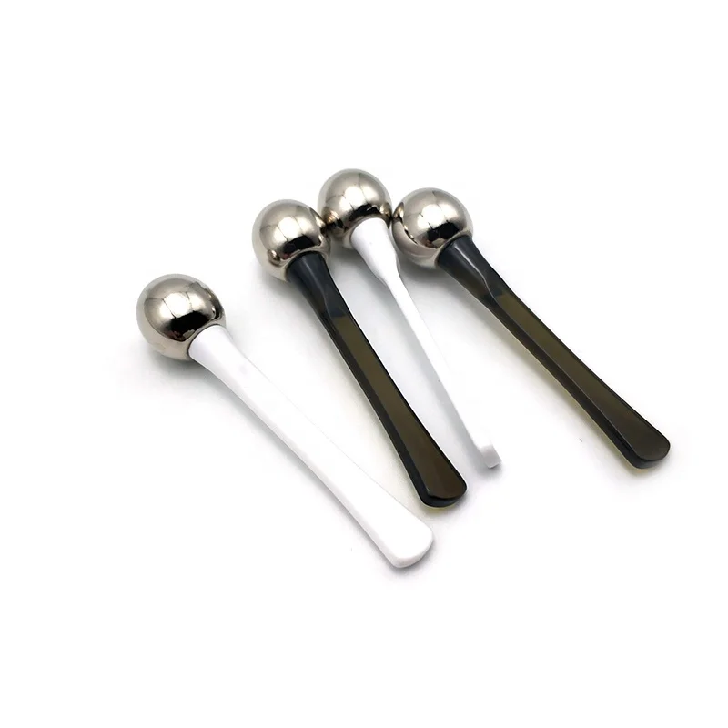 Luxury plastic handle cosmetic spatula / cream spoon / facial spoon