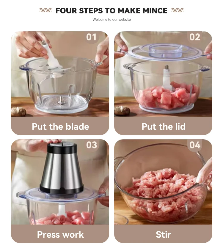 Hotel Electric Stainless Steel Home Blender Big Large Capacity Blender 300W 3L electric multi-function mini chopper