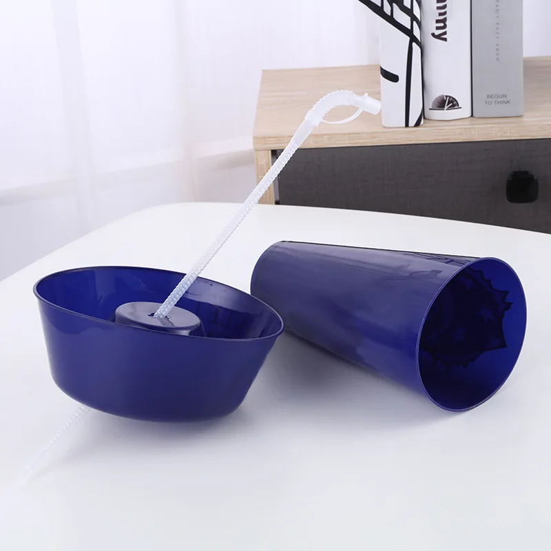 Food grade Custom Logo display hot selling 2 In 1 snack popcorn cups plastic snack drink popcorn plastic cup top with snack tray