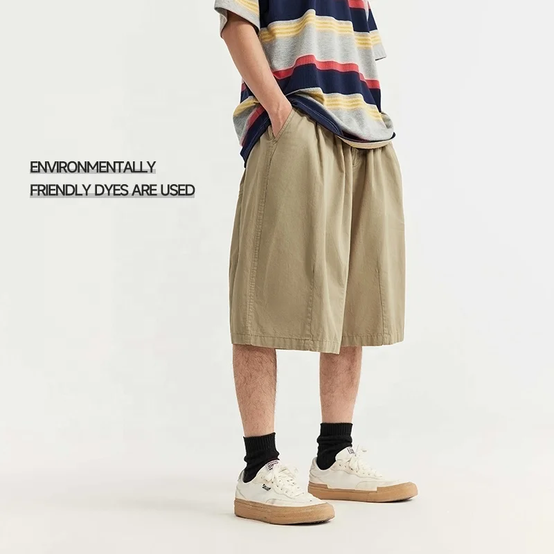 INFLATION Custom Garment Dye cargo shorts unisex Baggy Wide Leg customize cotton shorts