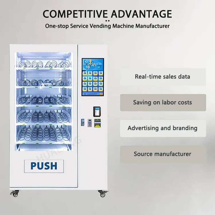 Classic Drink Vending Machine Cashless Vending Machine Spiral Vending Machine With 21.5 Inches Touch Screen For Wholesale