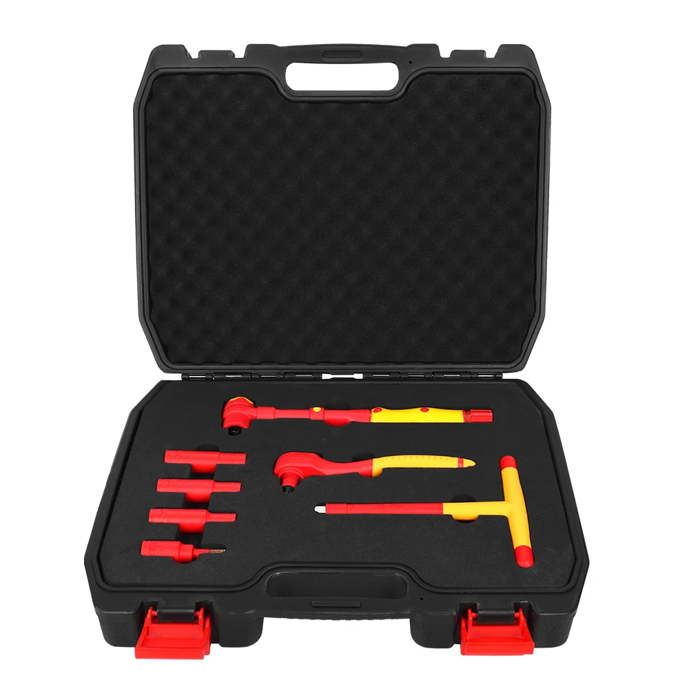 Hot Selling Good Quality 7 Pcs Vde Vanadium Steel Insulated Box End Erench Tools Set For Electrician