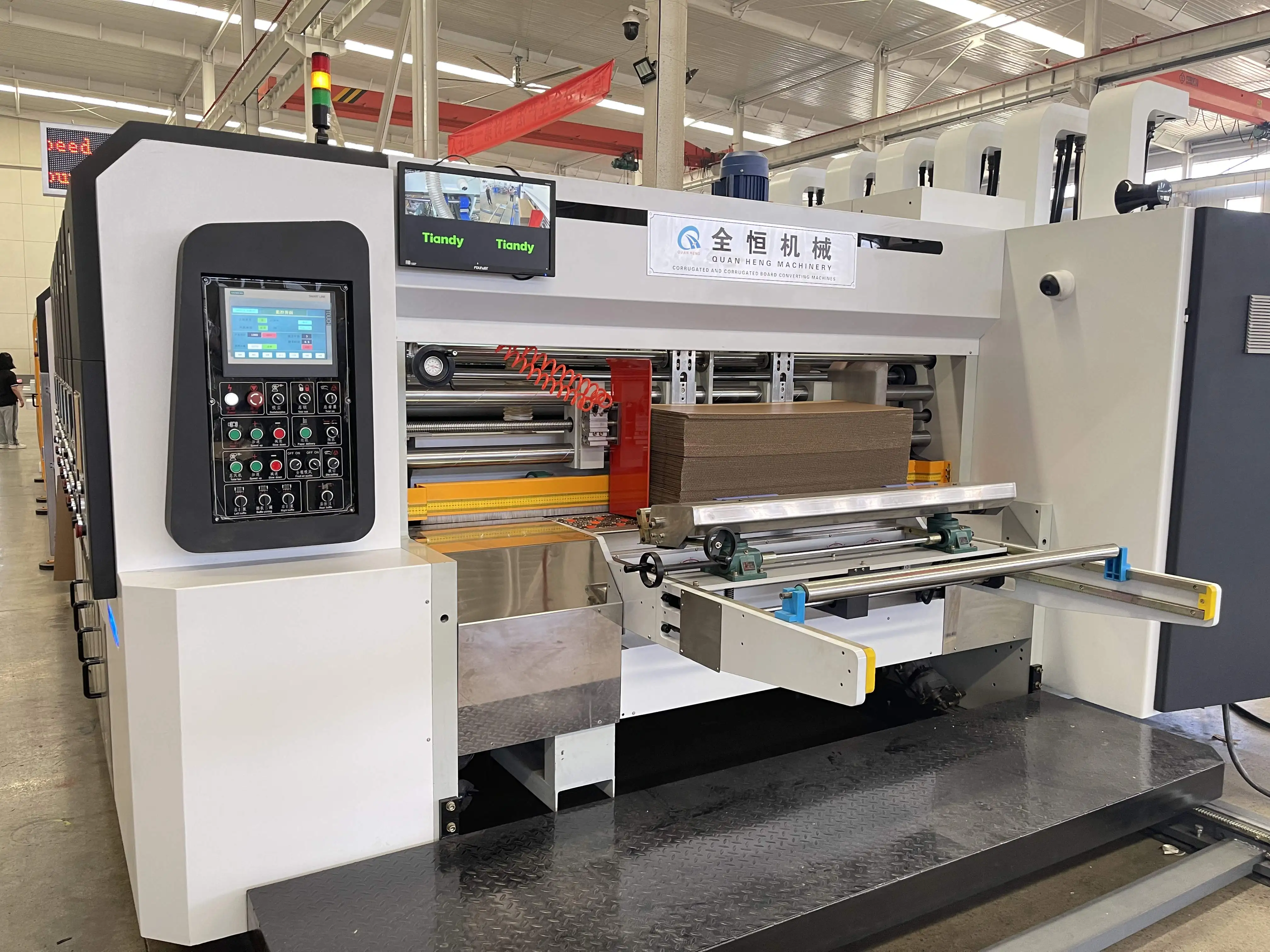 corrugated carton production line printer slotter die cutting folder gluer machine for corrugated carton