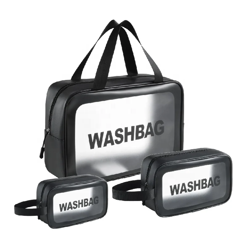 Clear Pvc Travel Wash Bag Toiletry Waterproof Plastic Cosmetic Makeup Bag for Bathroom